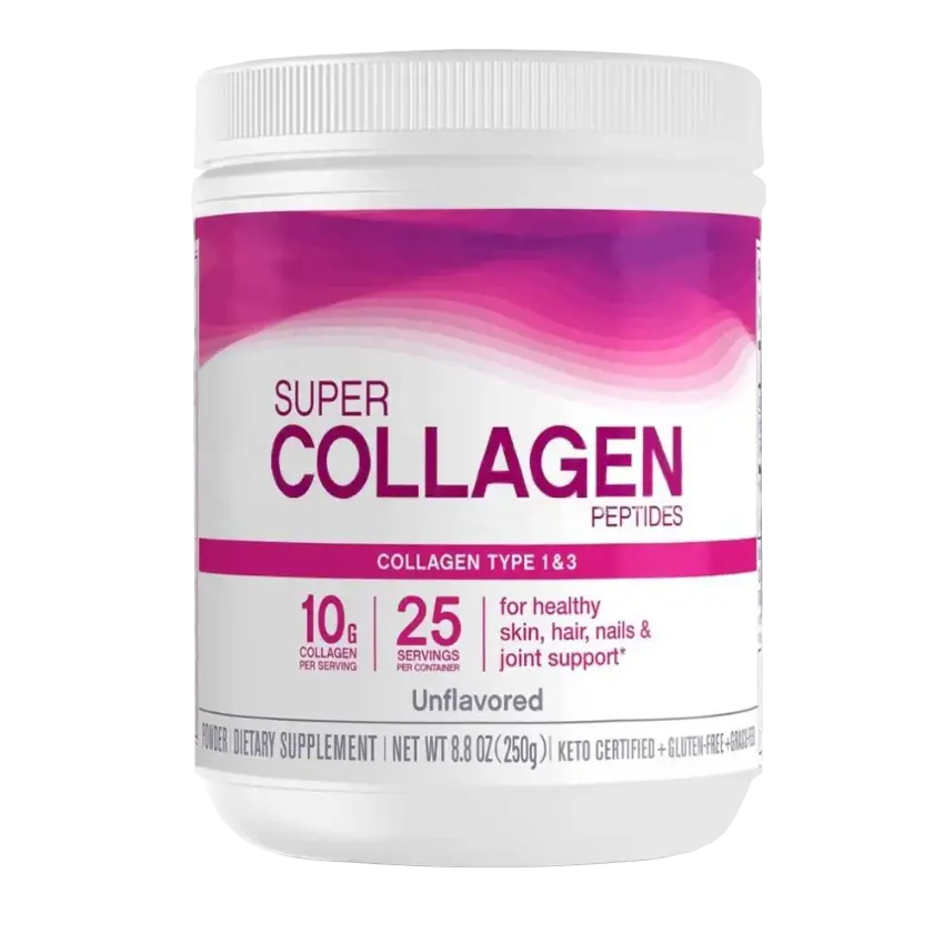 super collagen peptides : poudre de collagène type 1 et 3 pour beauté et articulations