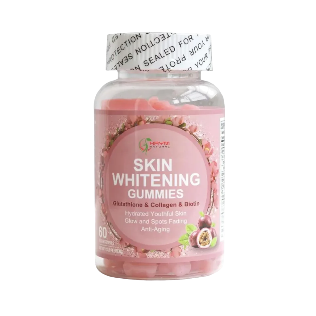 skin whitening gummies : cure Éclat au glutathion, collagène et biotine