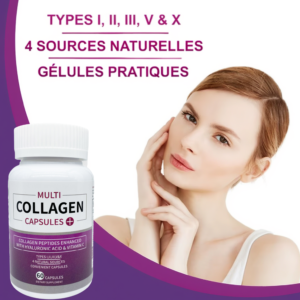 Multi-Collagène Enrichies à l'Acide Hyaluronique et Vitamine C multi collagène enrichies à l